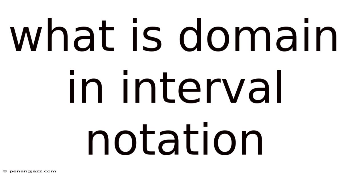 What Is Domain In Interval Notation