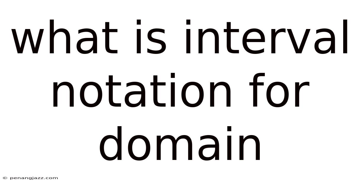 What Is Interval Notation For Domain