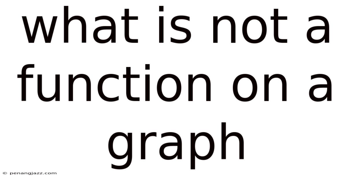 What Is Not A Function On A Graph