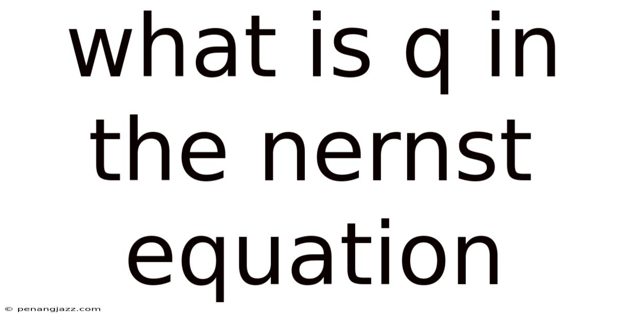 What Is Q In The Nernst Equation