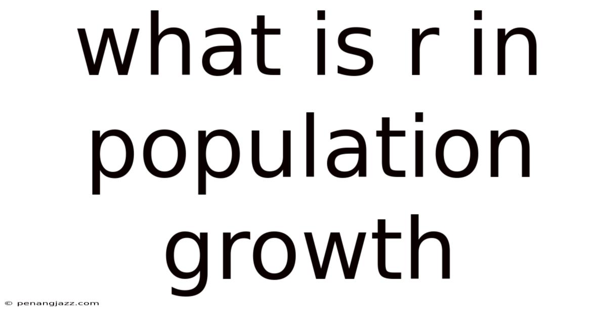 What Is R In Population Growth