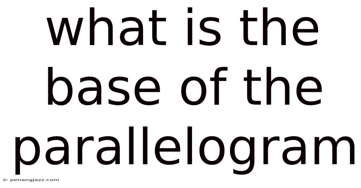 What Is The Base Of The Parallelogram
