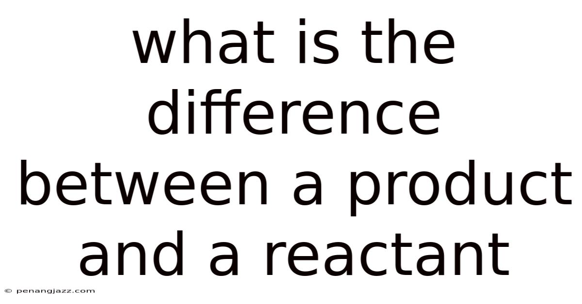 What Is The Difference Between A Product And A Reactant