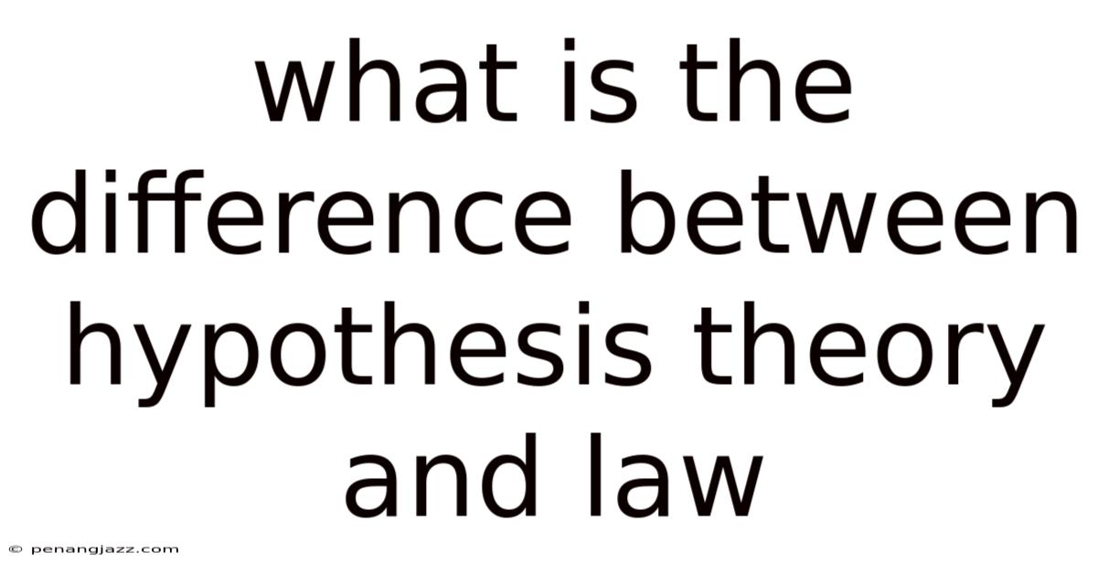 What Is The Difference Between Hypothesis Theory And Law