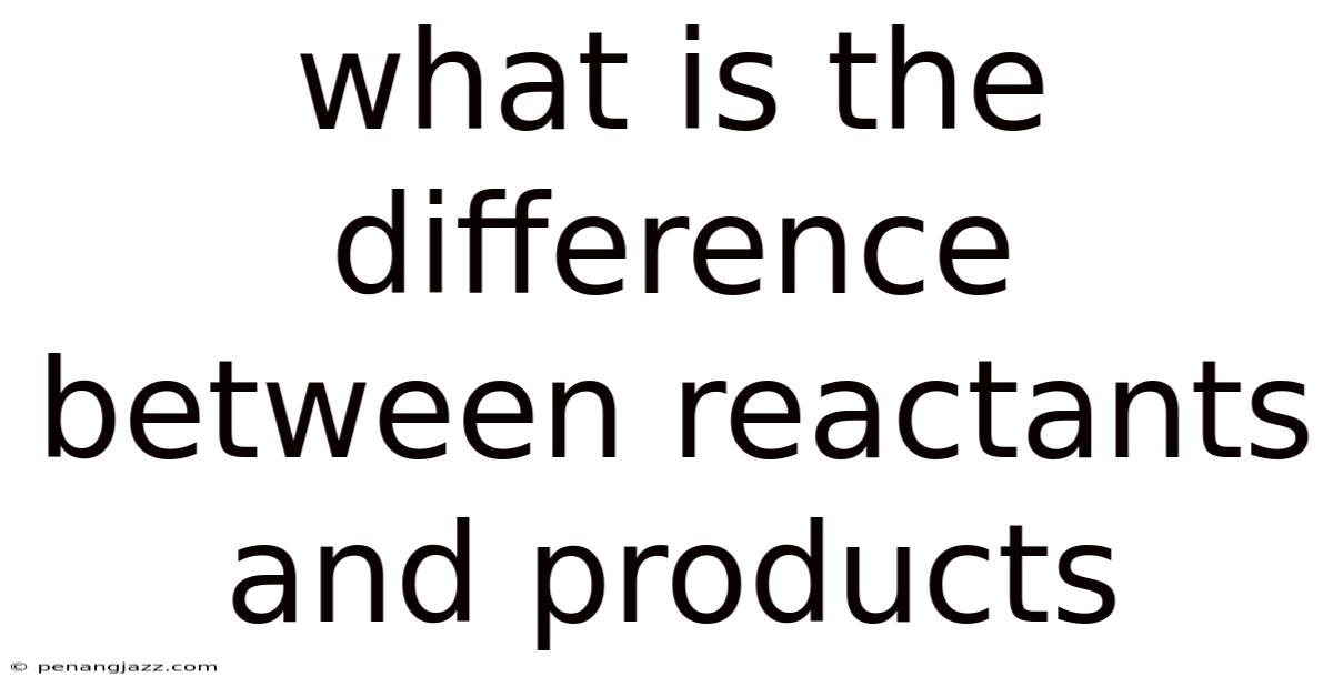 What Is The Difference Between Reactants And Products