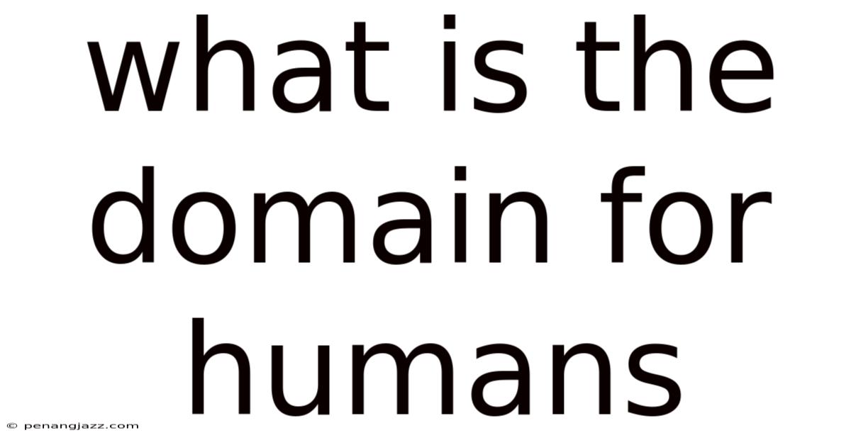 What Is The Domain For Humans