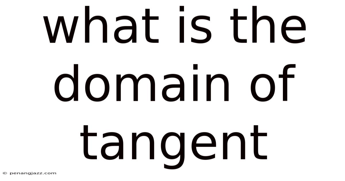 What Is The Domain Of Tangent