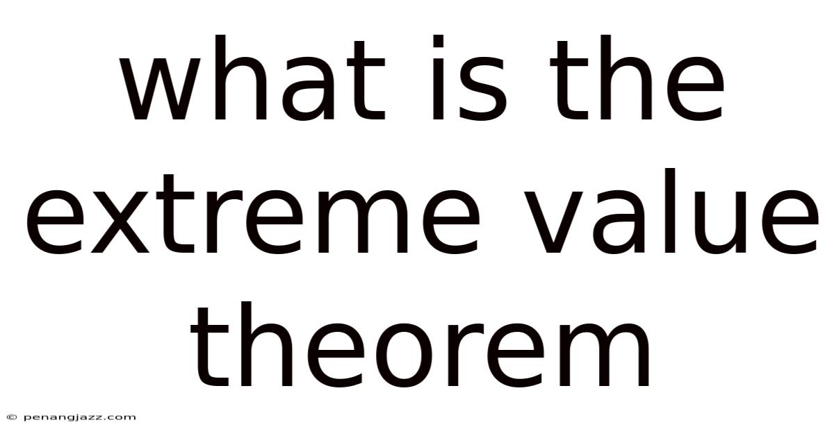 What Is The Extreme Value Theorem