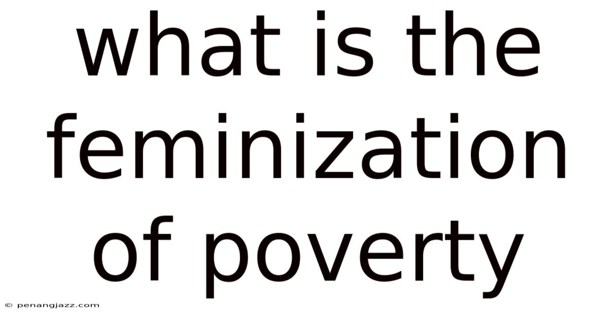 What Is The Feminization Of Poverty