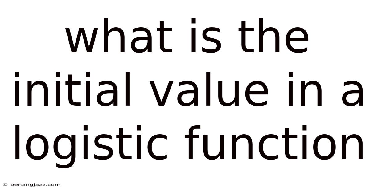 What Is The Initial Value In A Logistic Function