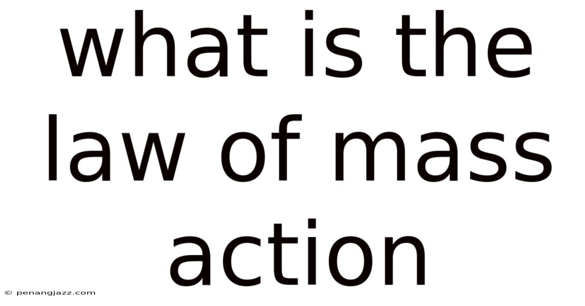 What Is The Law Of Mass Action