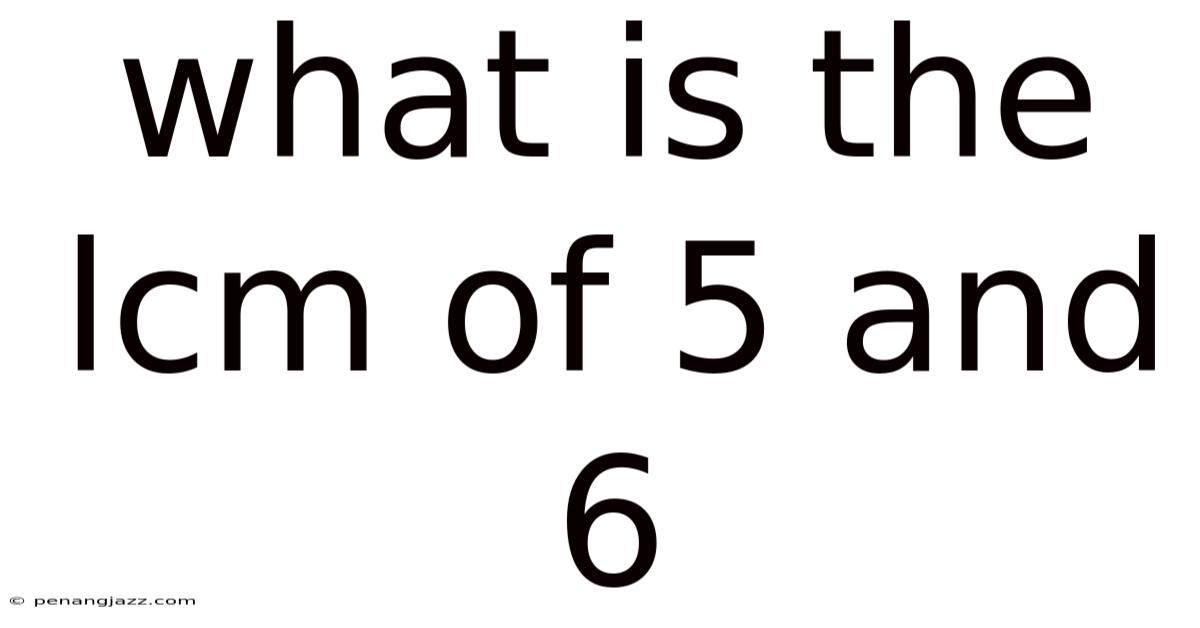 What Is The Lcm Of 5 And 6