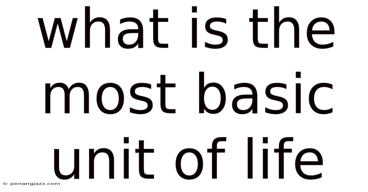 What Is The Most Basic Unit Of Life