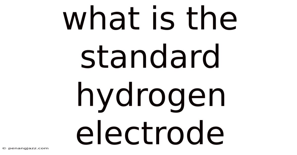 What Is The Standard Hydrogen Electrode