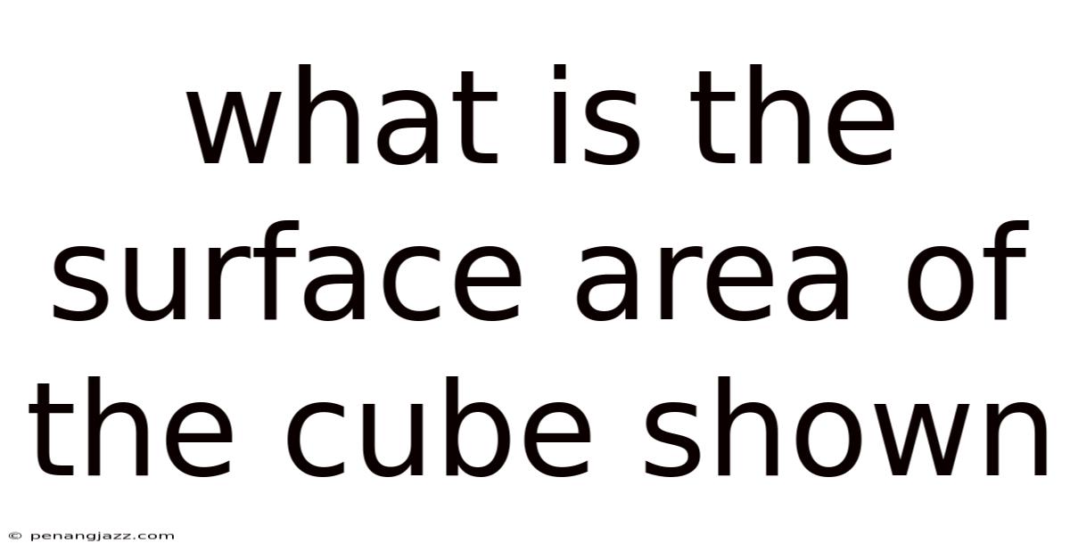 What Is The Surface Area Of The Cube Shown