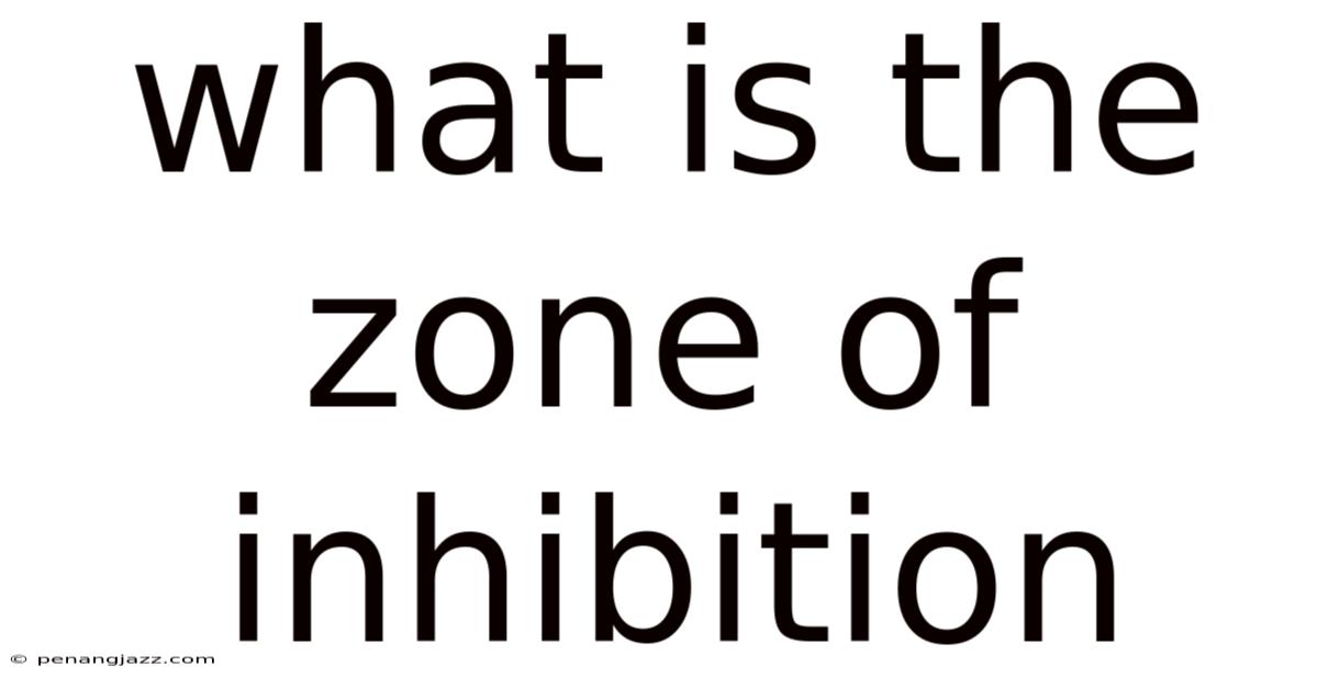 What Is The Zone Of Inhibition