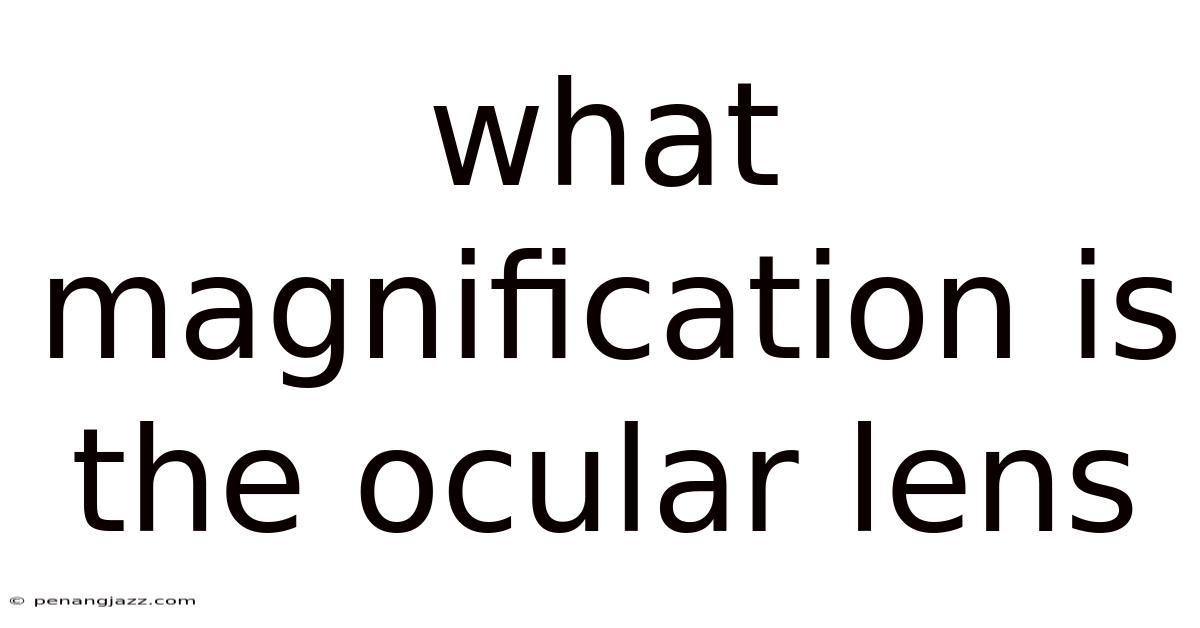 What Magnification Is The Ocular Lens