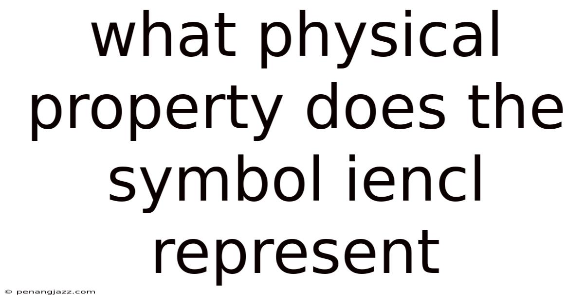 What Physical Property Does The Symbol Iencl Represent