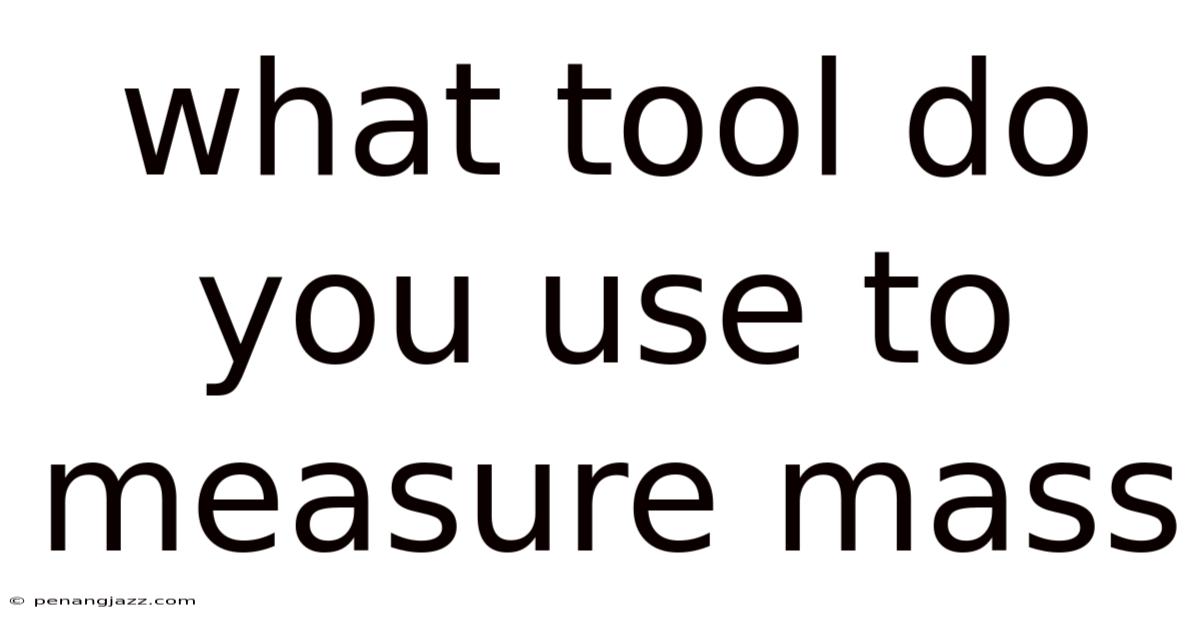 What Tool Do You Use To Measure Mass