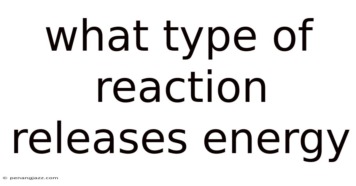 What Type Of Reaction Releases Energy