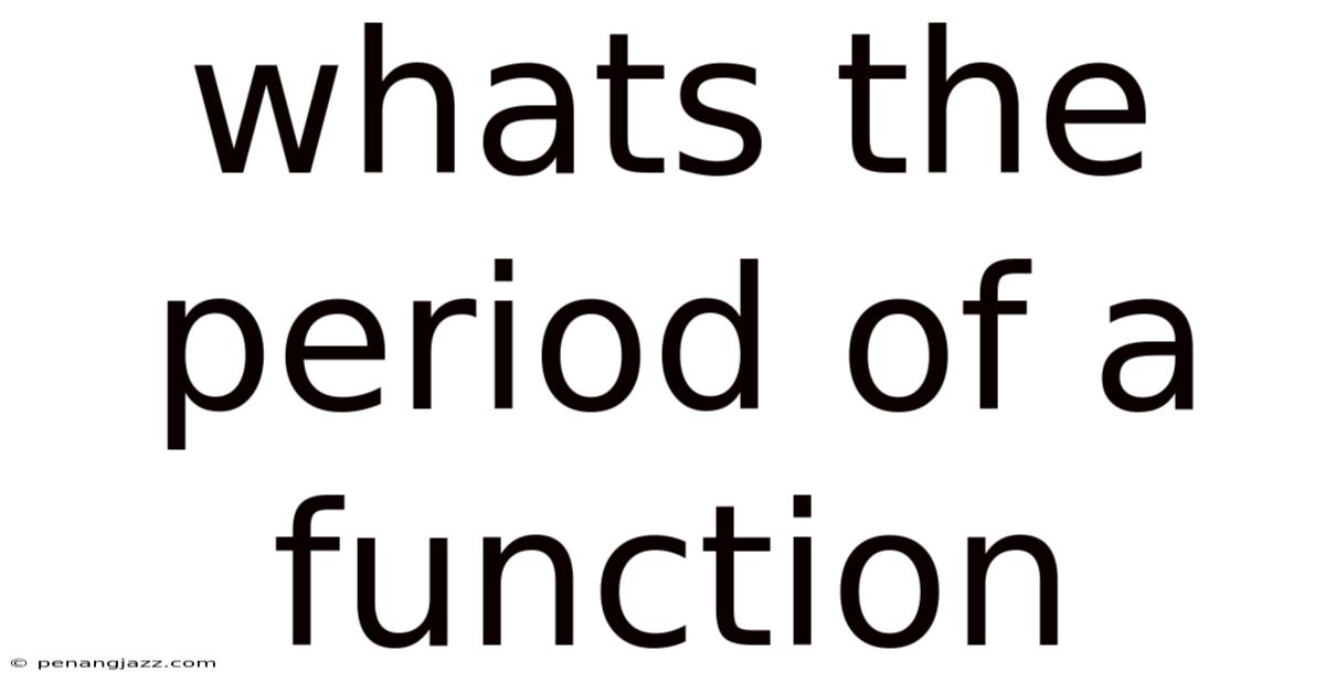 Whats The Period Of A Function