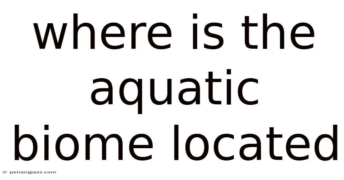 Where Is The Aquatic Biome Located