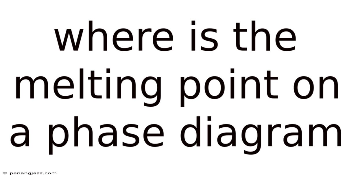 Where Is The Melting Point On A Phase Diagram