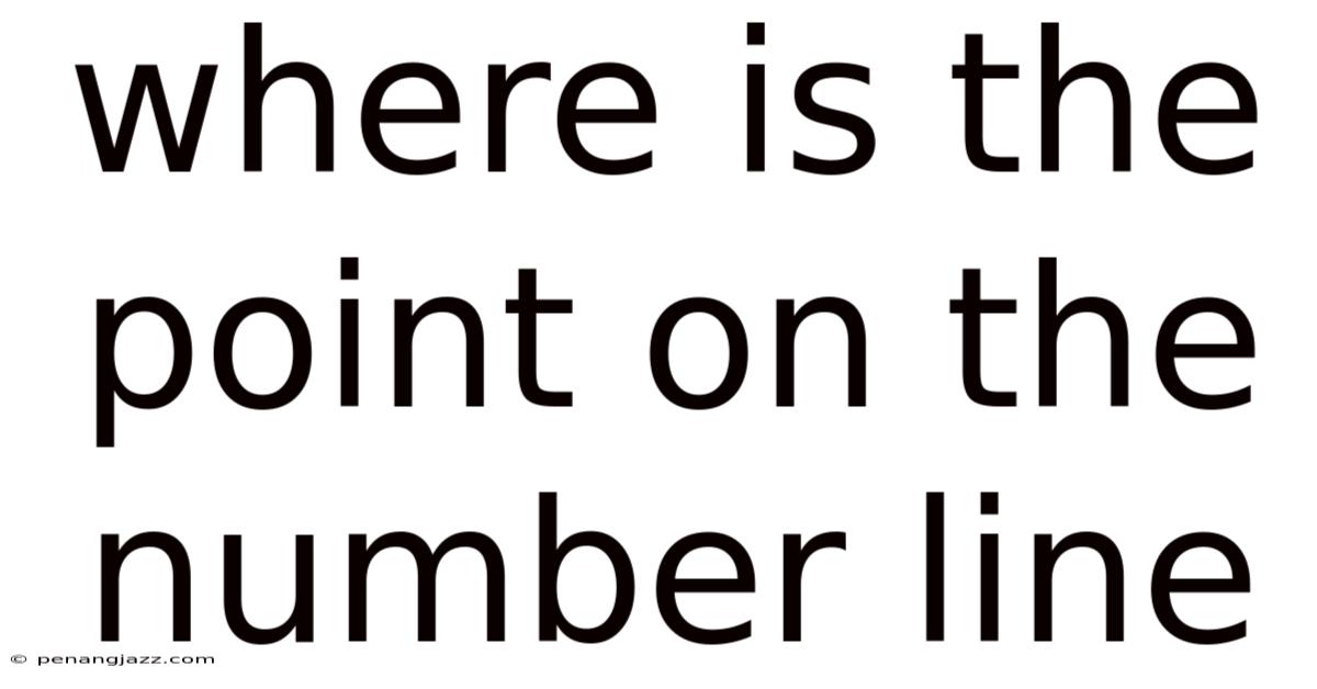Where Is The Point On The Number Line