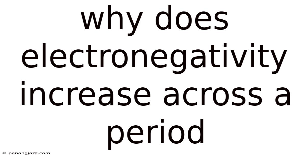 Why Does Electronegativity Increase Across A Period