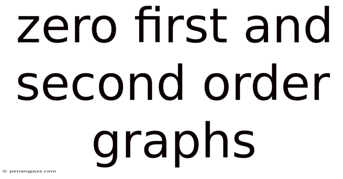 Zero First And Second Order Graphs