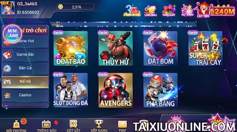 Slot game đổi thưởng cùng Iwin