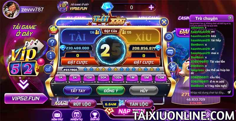 Tài xỉu online Vip52